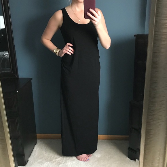 black tank maxi dress